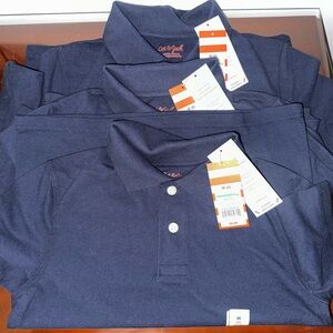 Navy blue polo shirts